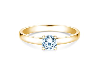 Verlovingsring Pure in 9K geelgoud met diamant 0,60ct H/SI
