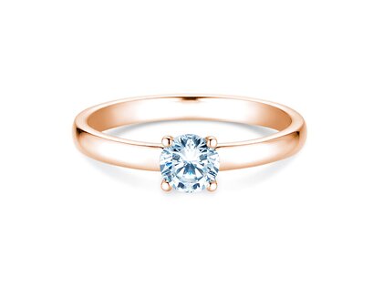 Verlovingsring Pure in 14K roségoud met diamant 0,50ct H/SI