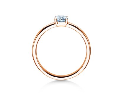 Verlovingsring Pure in 14K roségoud met diamant 0,50ct H/SI