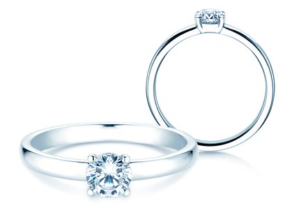 Verlovingsring Pure in platina 950/- met diamant 0,50ct G/SI