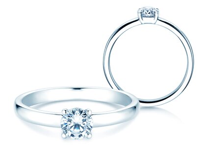 Verlovingsring Pure in 9K witgoud met diamant 0,60ct G/SI
