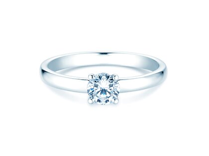 Verlovingsring Pure in 9K witgoud met diamant 0,60ct G/SI