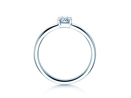Verlovingsring Pure in 9K witgoud met diamant 0,60ct G/SI