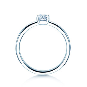 Verlovingsring Pure in 9K witgoud met diamant 0,60ct G/SI