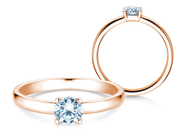 Verlovingsring Pure in 14K roségoud met diamant 0,50ct H/SI