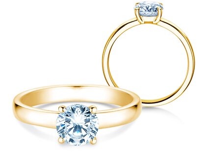 Verlovingsring Pure in 9K geelgoud met diamant 2,00ct H/SI