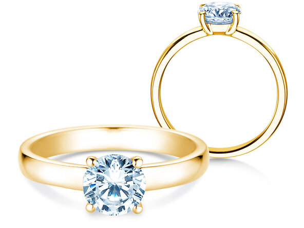 Verlovingsring Pure in 9K geelgoud met diamant 2,00ct H/SI