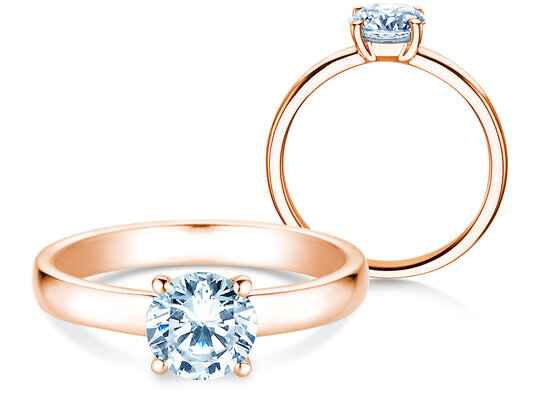 Verlovingsring Pure in 9K witgoud met diamant 1,00ct H/SI