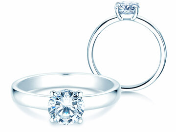 Verlovingsring Pure in 9K witgoud met diamant 1,00ct H/SI