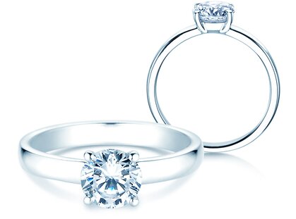 Verlovingsring Pure in platina 950/- met diamant 1,00ct G/SI