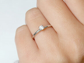 Verlovingsring Pure in 14K witgoud met diamant 0,08ct G/SI