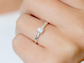 Verlovingsring Pure in 14K geelgoud met diamant 0,30ct G/SI