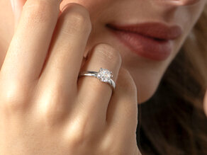 Verlovingsring Pure in 9K geelgoud met diamant 2,00ct H/SI