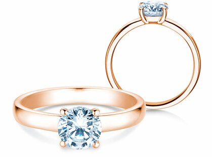 Verlovingsring Pure in 14K roségoud met diamant 1,00ct G/SI