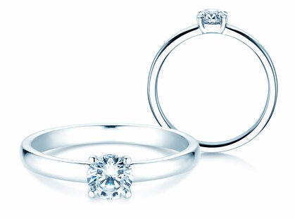Verlovingsring Pure in platina 950/- met diamant 0,50ct G/SI