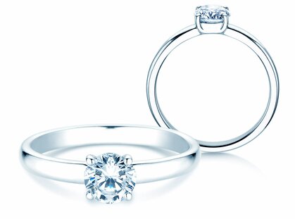 Verlovingsring Pure in platina 950/- met diamant 0,75ct G/SI
