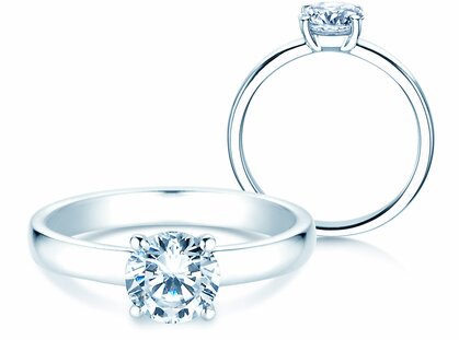 Verlovingsring Pure in 14K witgoud met diamant 1,00ct G/SI