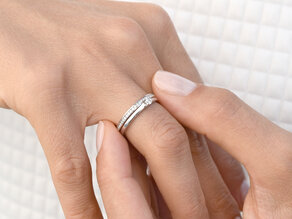 Verlovingsring Romance in zilver 925/- met diamant 0,15ct H/SI