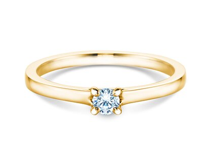 Verlovingsring Romance in 9K geelgoud met diamant 0,15ct G/SI