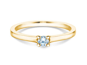 Verlovingsring Romance in 9K geelgoud met diamant 0,15ct G/SI