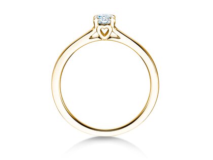 Verlovingsring Romance in 9K geelgoud met diamant 0,15ct G/SI