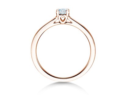 Verlovingsring Romance in 9K roségoud met diamant 0,15ct G/SI