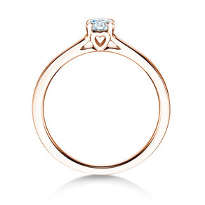 Verlovingsring Romance in 9K roségoud met diamant 0,15ct G/SI