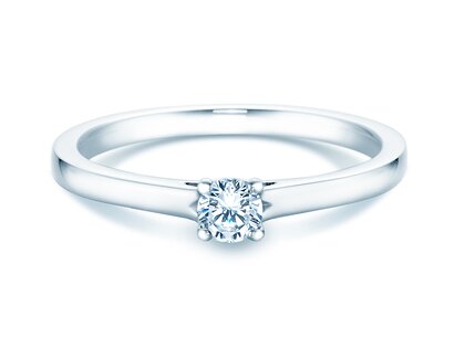 Verlovingsring Romance in 14K witgoud met diamant 0,20ct G/SI