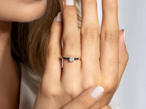 Verlovingsring Romance in 9K witgoud met diamant 0,25ct G/SI