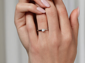 Verlovingsring Romance in zilver 925/- met diamant 0,15ct H/SI