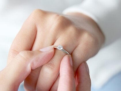 Verlovingsring Romance in 9K witgoud met Lab-grown diamant 0,25ct E/VS