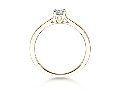 Verlovingsring Romance in 9K geelgoud met Lab-grown diamant 0,25ct E/VS