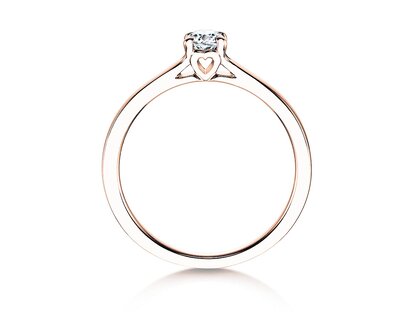 Verlovingsring Romance in 9K roségoud met Lab-grown diamant 0,25ct E/VS