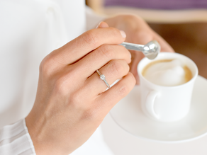 Verlovingsring Romance in 9K witgoud met Lab-grown diamant 0,25ct E/VS