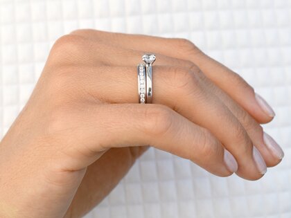 Verlovingsring Romance in 14K witgoud met diamant 0,30ct G/SI