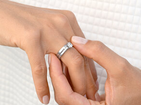 Verlovingsring Romance in 14K witgoud met diamant 0,40ct H/SI