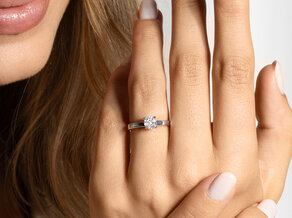 Verlovingsring Romance in 14K witgoud met diamant 0,50ct H/SI