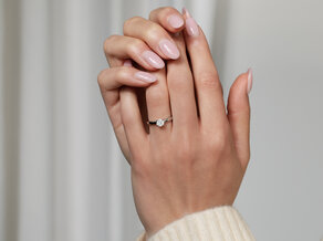 Verlovingsring Romance in 14K witgoud met diamant 0,50ct H/SI