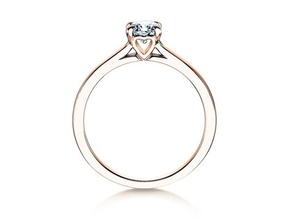 Verlovingsring Romance in 14K roségoud met diamant 0,40ct G/SI