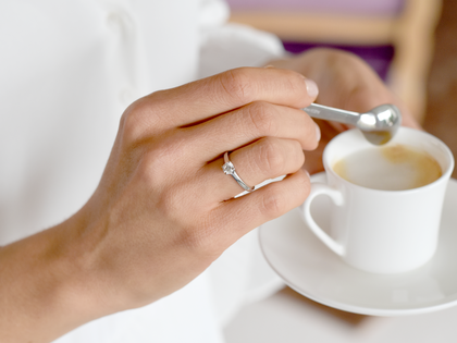 Verlovingsring Romance in 9K witgoud met Lab-grown diamant 0,50ct E/VS