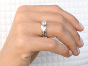 Verlovingsring Romance in 9K witgoud met Lab-grown diamant 0,50ct E/VS
