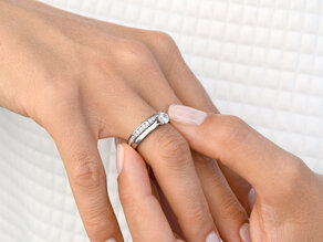 Verlovingsring Romance in 9K witgoud met Lab-grown diamant 0,50ct E/VS