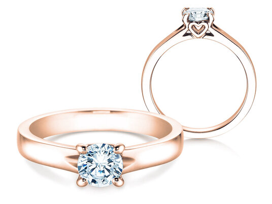 Verlovingsring Romance in 18K roségoud met Lab-grown diamant 0,75ct E/VS