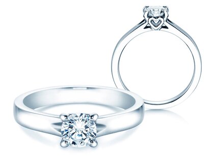 Verlovingsring Romance in 18K witgoud met Lab-grown diamant 0,75ct E/VS