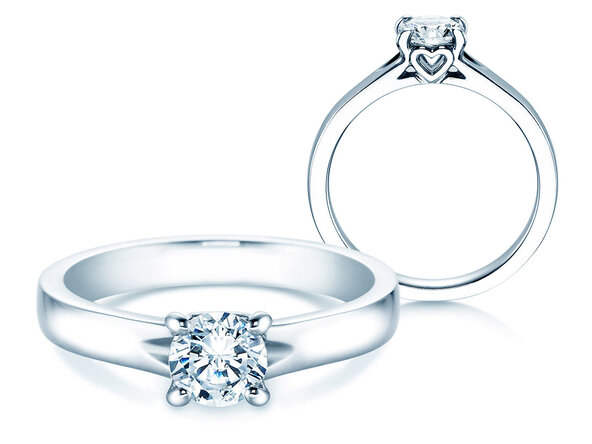 Verlovingsring Romance in 18K witgoud met Lab-grown diamant 0,75ct E/VS