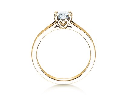 Verlovingsring Romance in 18K geelgoud met Lab-grown diamant 0,75ct E/VS