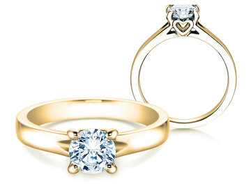 Verlovingsring Romance in 9K witgoud met diamant 1,00ct H/SI