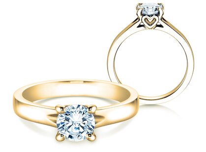 Verlovingsring Romance in 18K geelgoud met diamant 1,00ct G/SI
