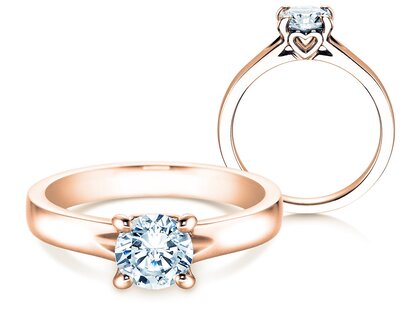 Verlovingsring Romance in 14K roségoud met diamant 1,00ct G/SI