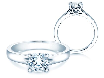 Verlovingsring Romance in 14K witgoud met diamant 2,50ct H/SI